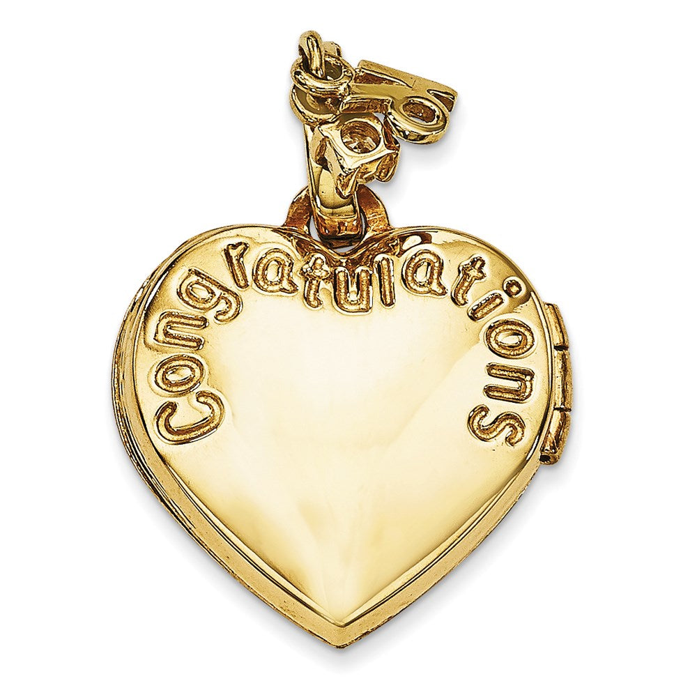 GP 14k 15mm Heart Happy 16th Birthday with CZ Locket