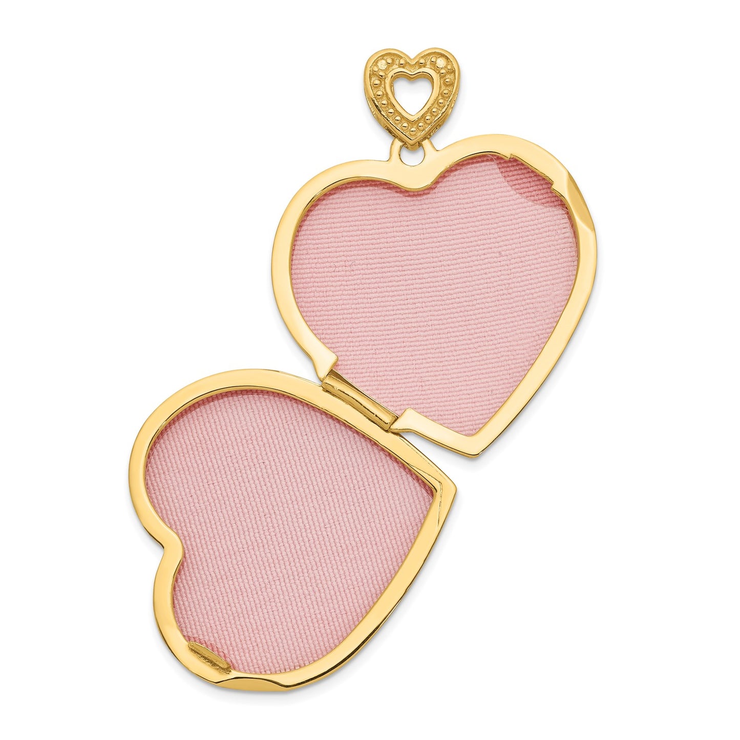 DL 14ky 24mm w/ Diamond Vintage Heart Locket