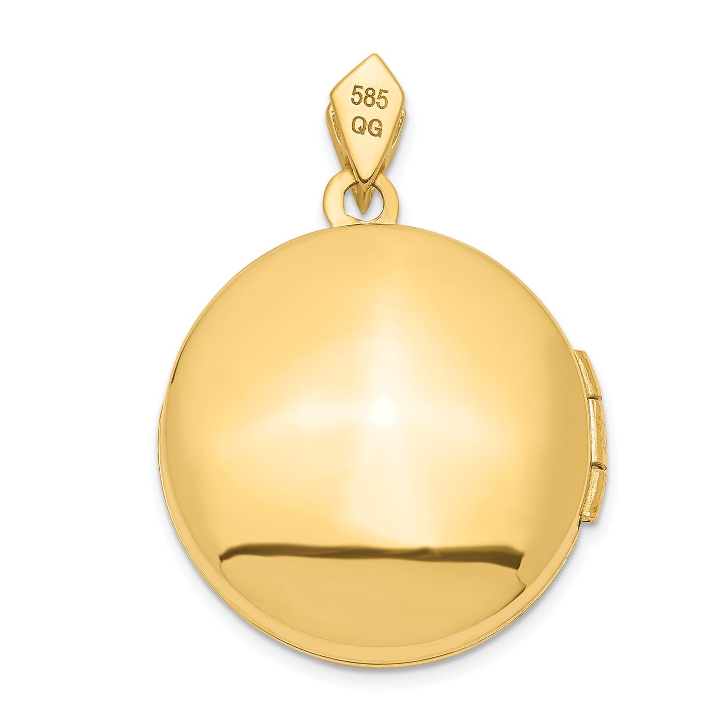 DL 14ky 20mm Round w/ Diamond Vintage Locket