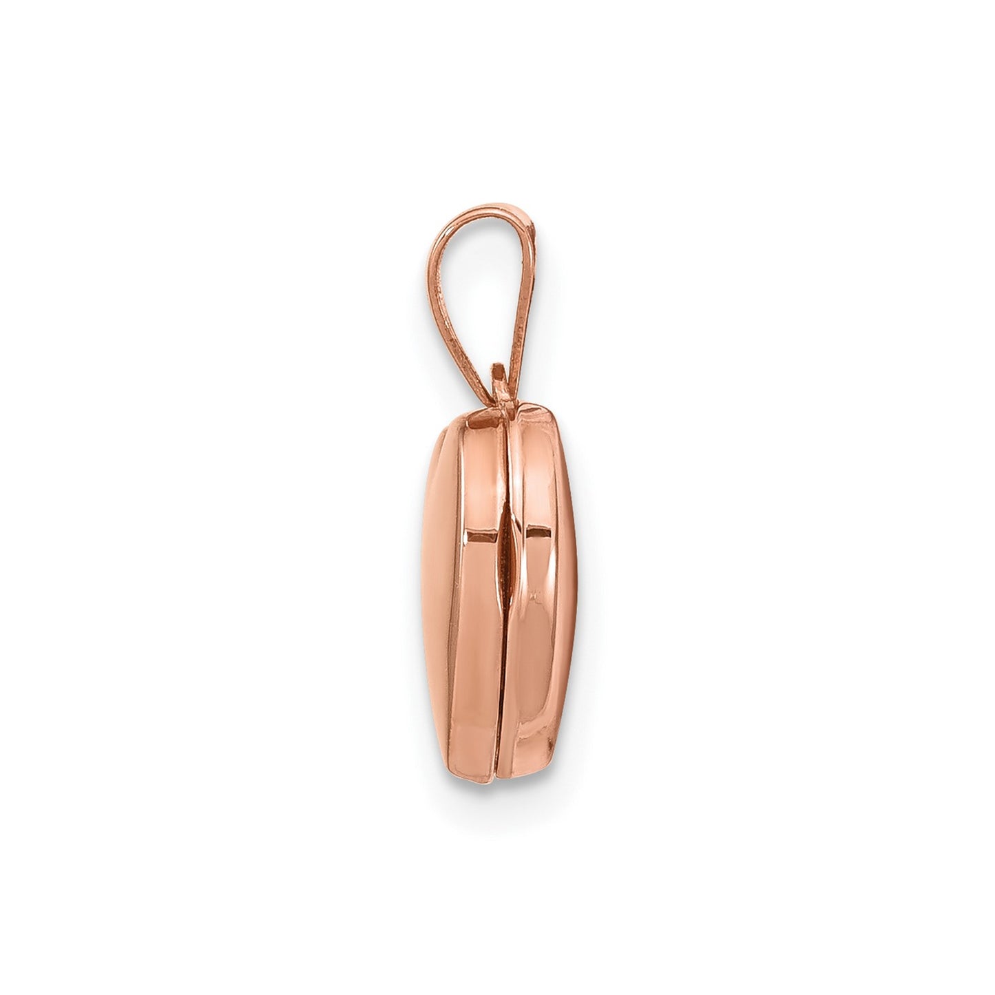 GL 14k Rose Gold 10mm Plain Heart Locket