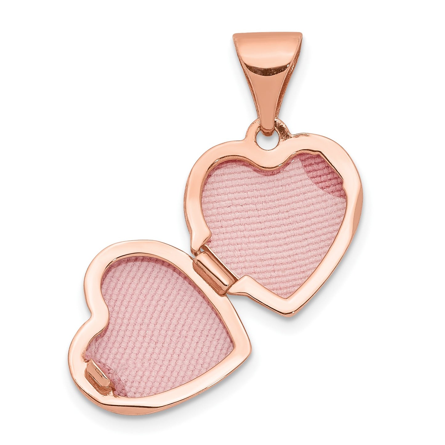 GL 14k Rose Gold 10mm Plain Heart Locket