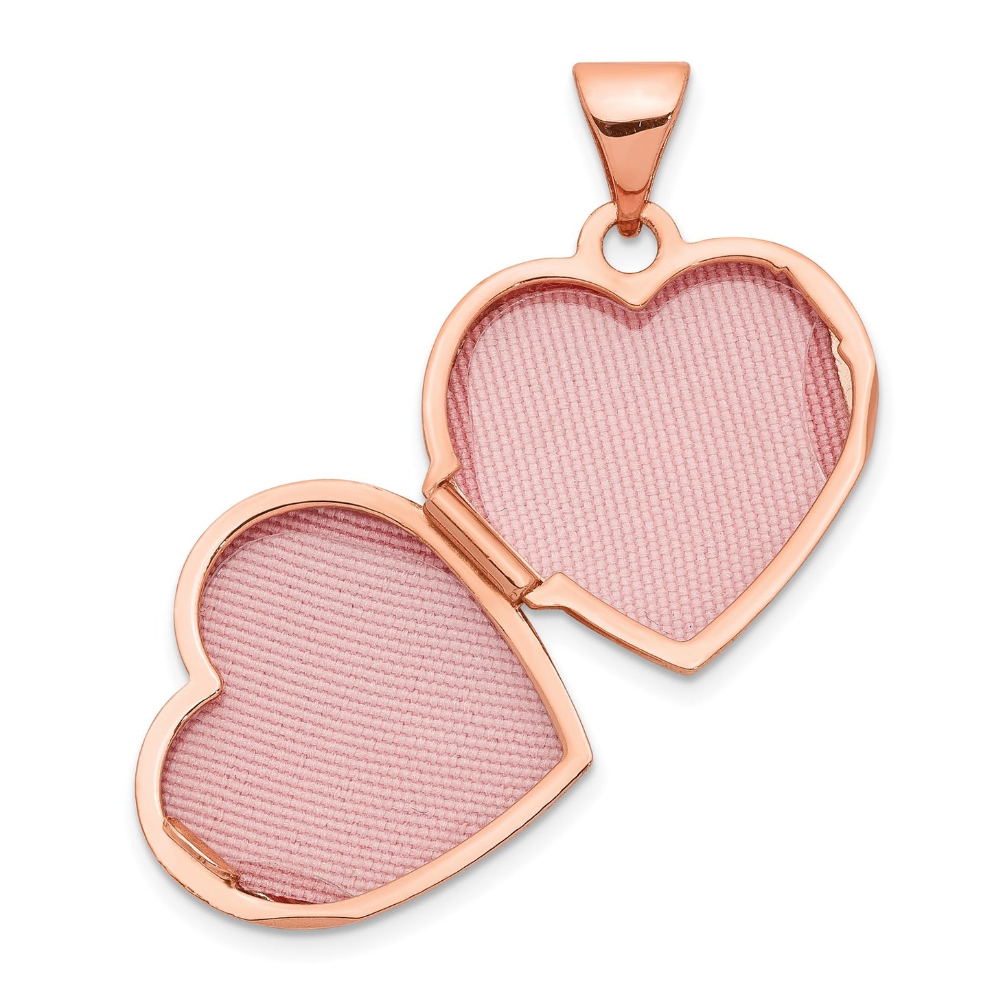 GL 14k Rose Gold 15mm Scroll Heart Locket