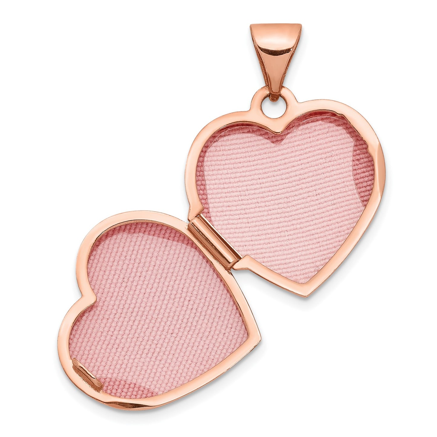GL 14k Rose Gold 15mm Floral Heart Locket