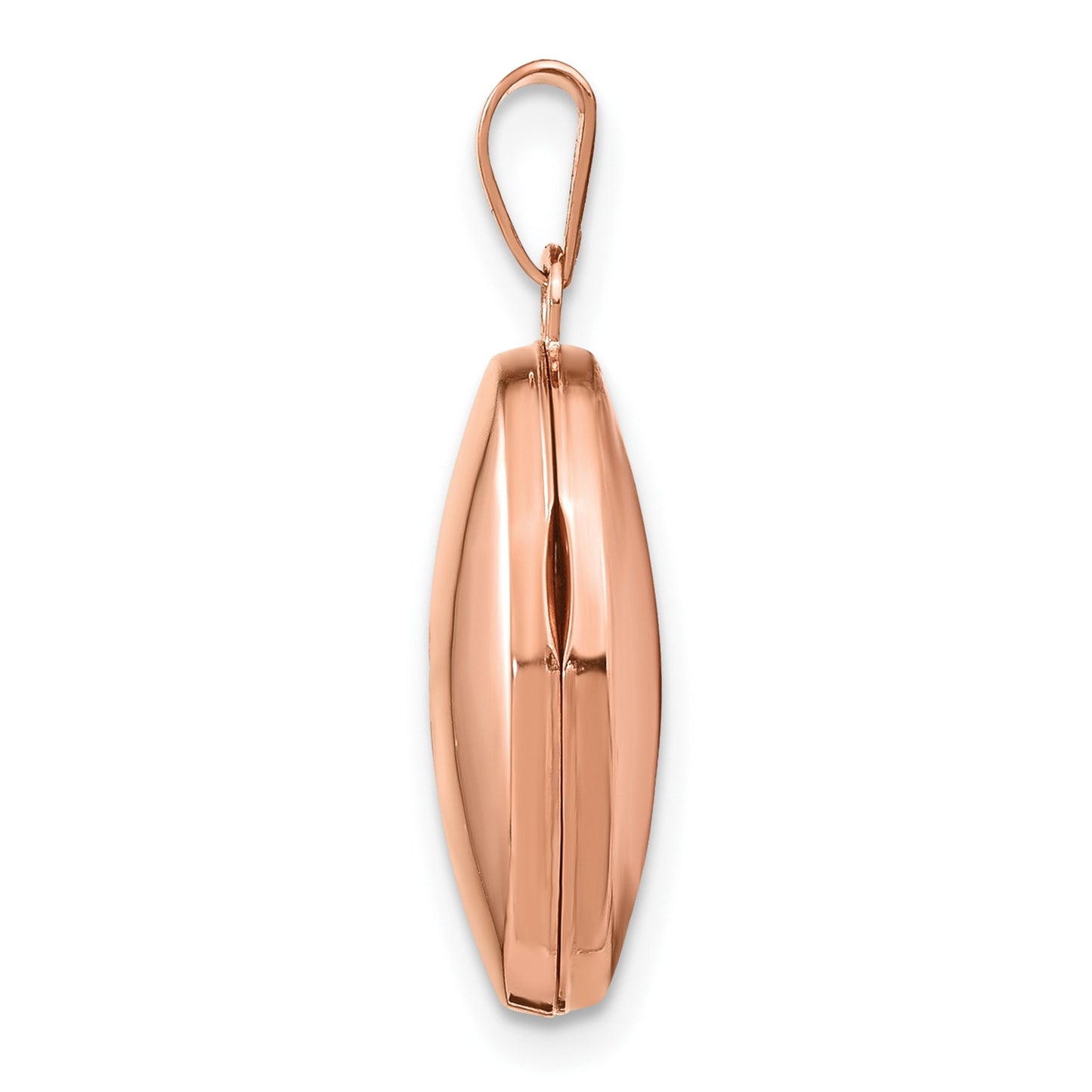 GL 14k Rose Gold 17mm Diamond Oval Locket
