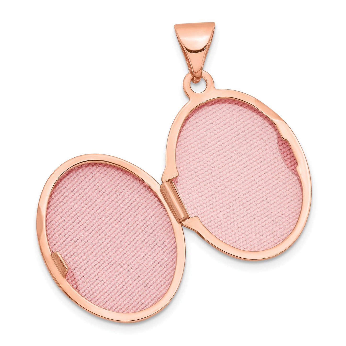 GL 14k Rose Gold 17mm Scroll Oval Locket