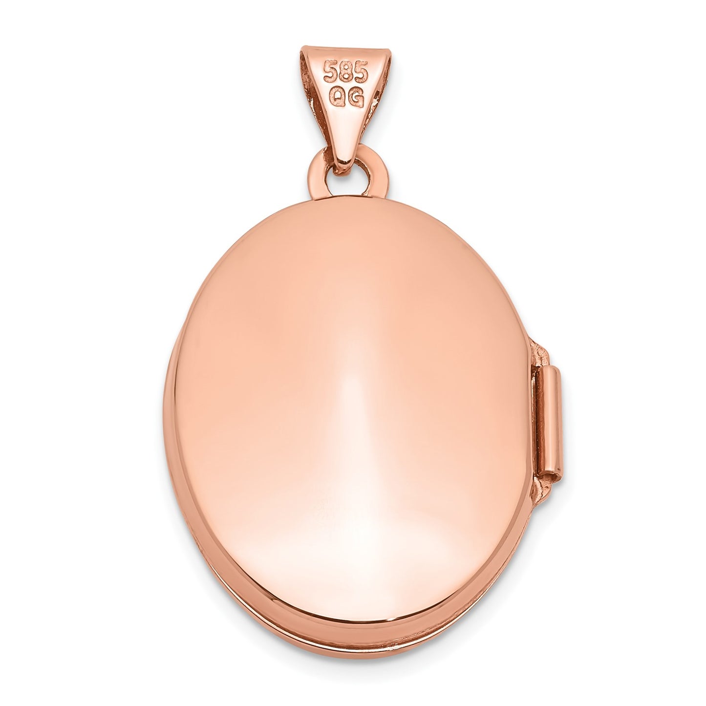 GL 14k Rose Gold Scroll Design 21mm Oval Locket