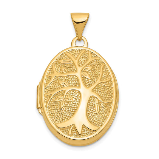 GL 14ky 21x16mm Oval Tree Locket