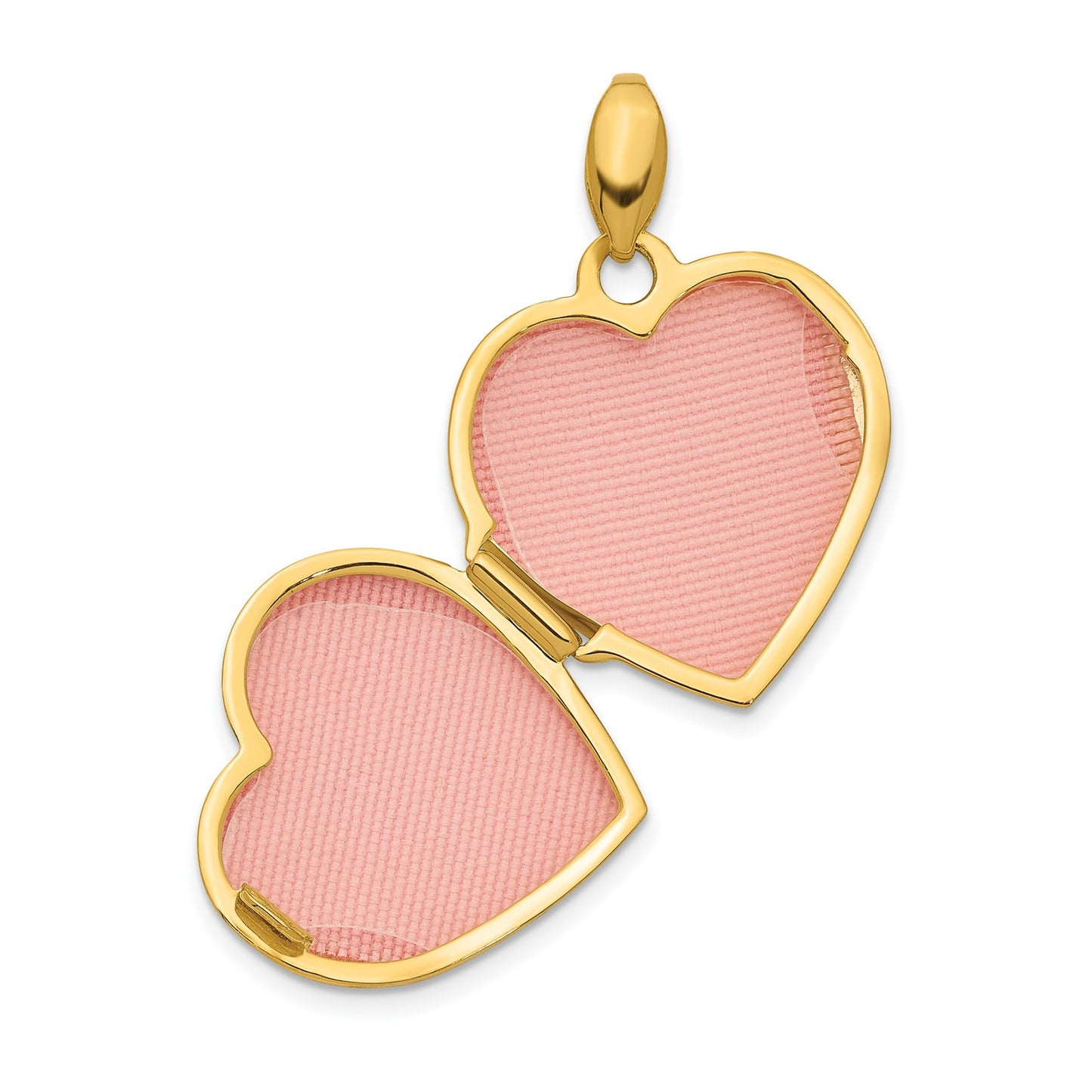 DL 14KY Diamond 16mm Princess Locket Pendant