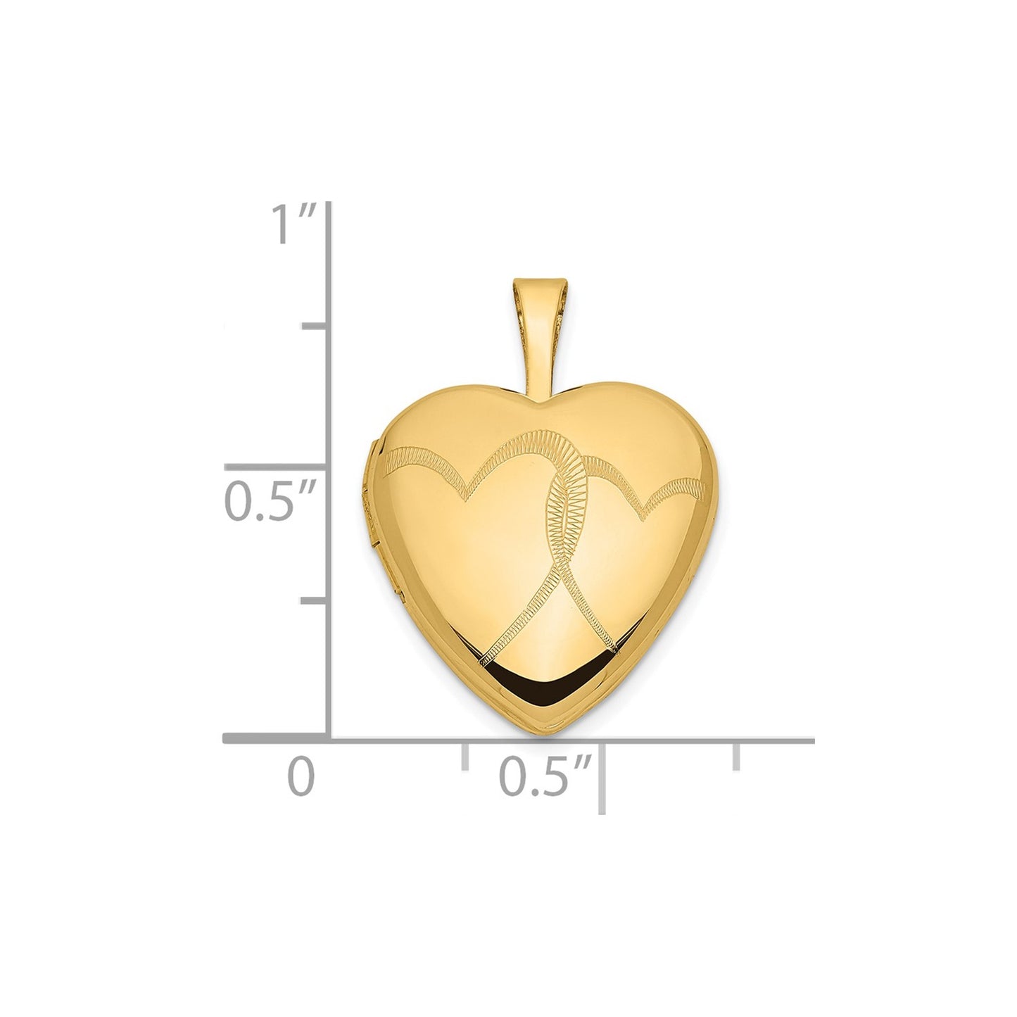 GL 14ky 16mm Double Hearts Locket