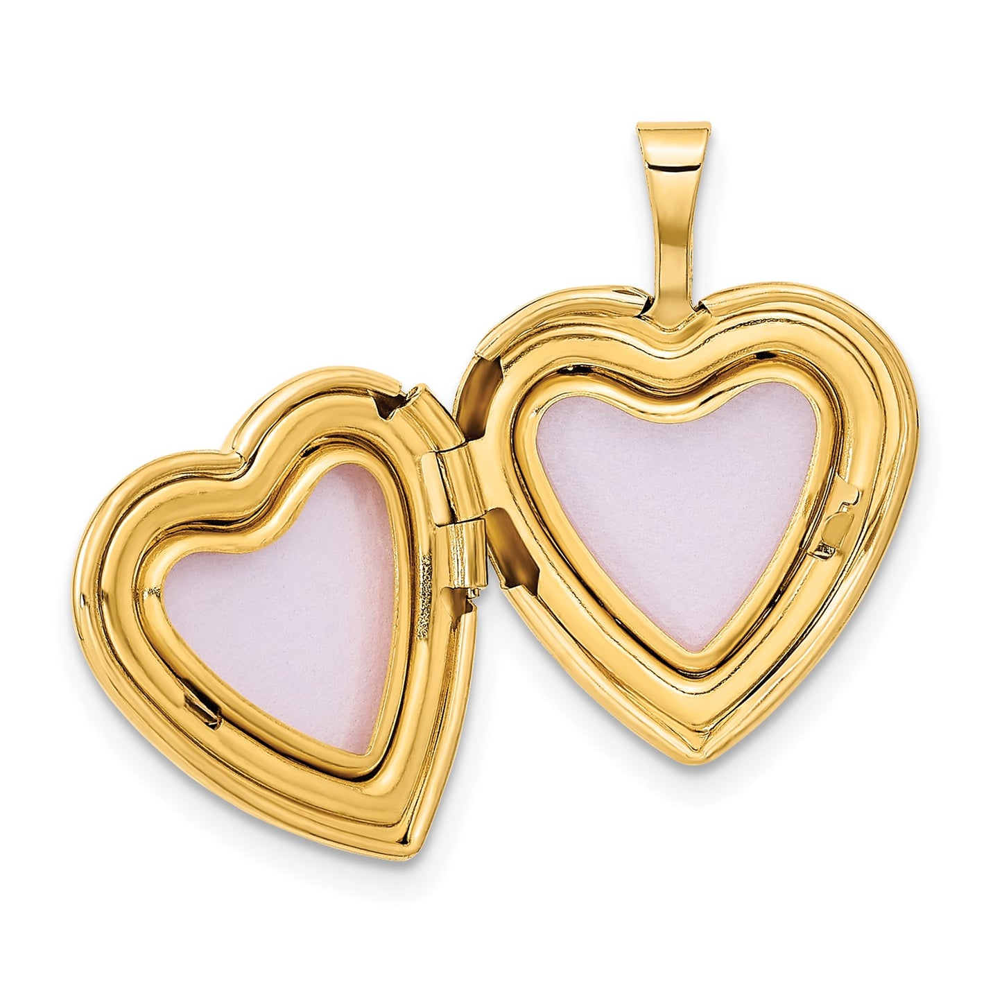 GL 14ky 16mm with Enamel Floral Cross Heart Locket