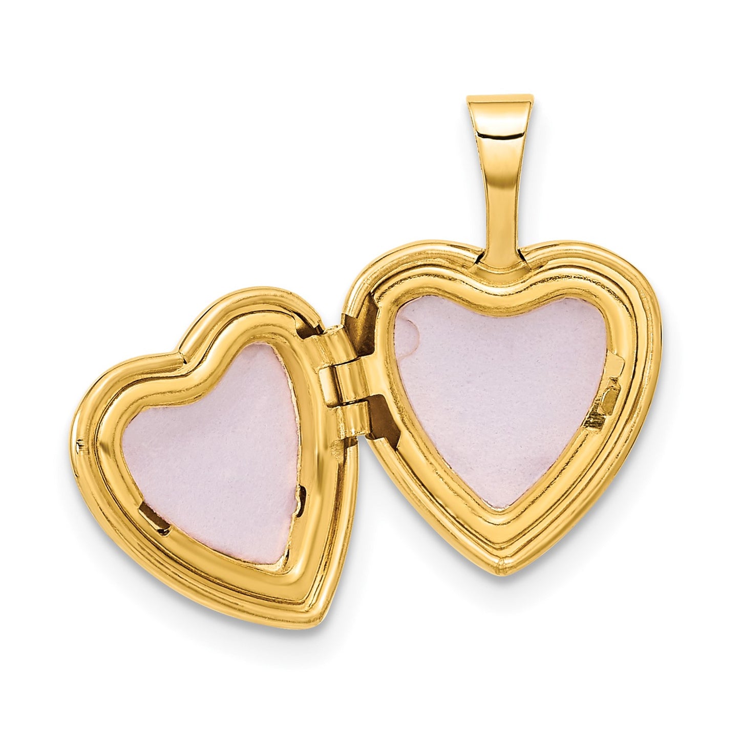 DL 14ky 12mm with .01ct. Diamond Star Heart Locket