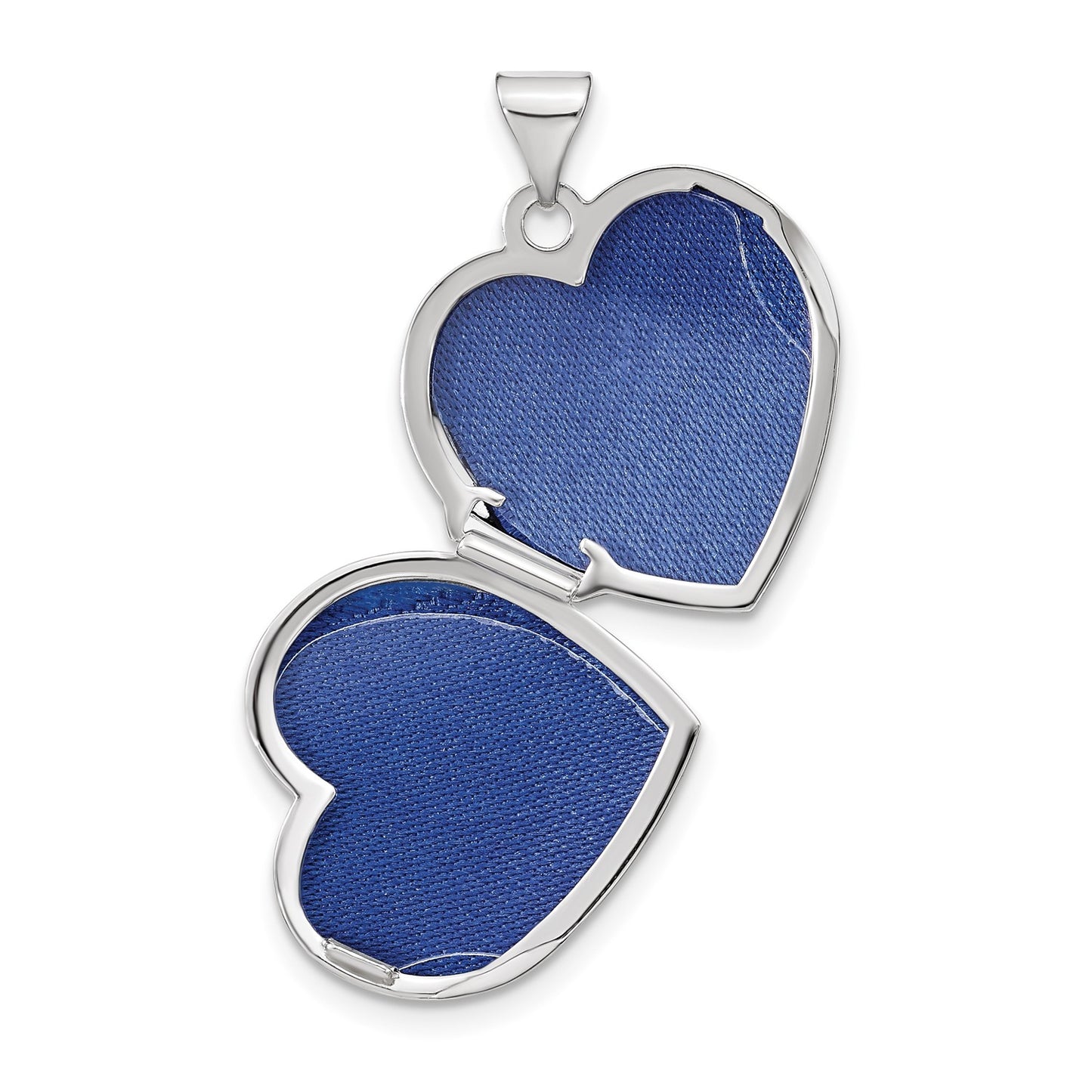 GL 14k White Gold Tree 18mm Heart Locket
