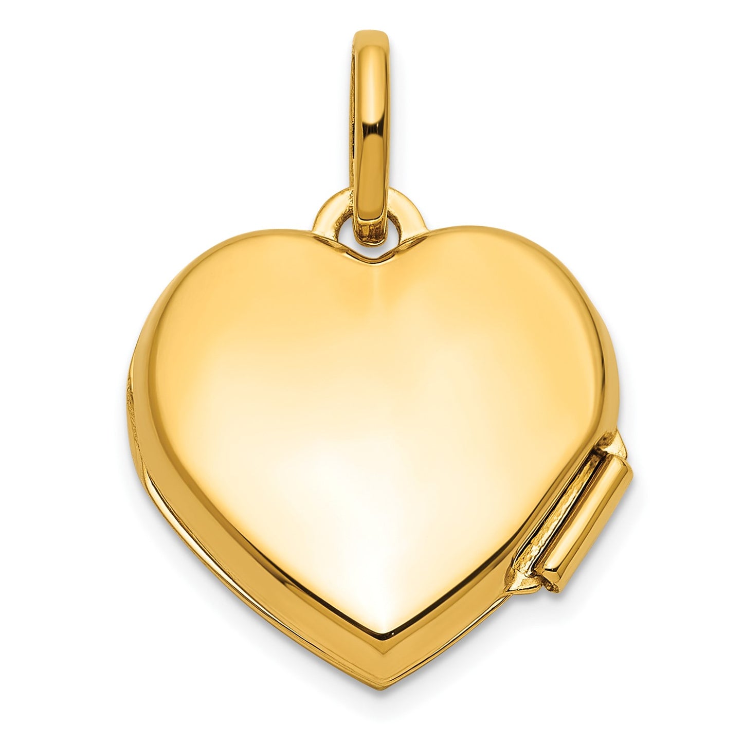 GL 14K with Rose and White Rhodium 15mm FOREVER IN MY HEART Heart Locket