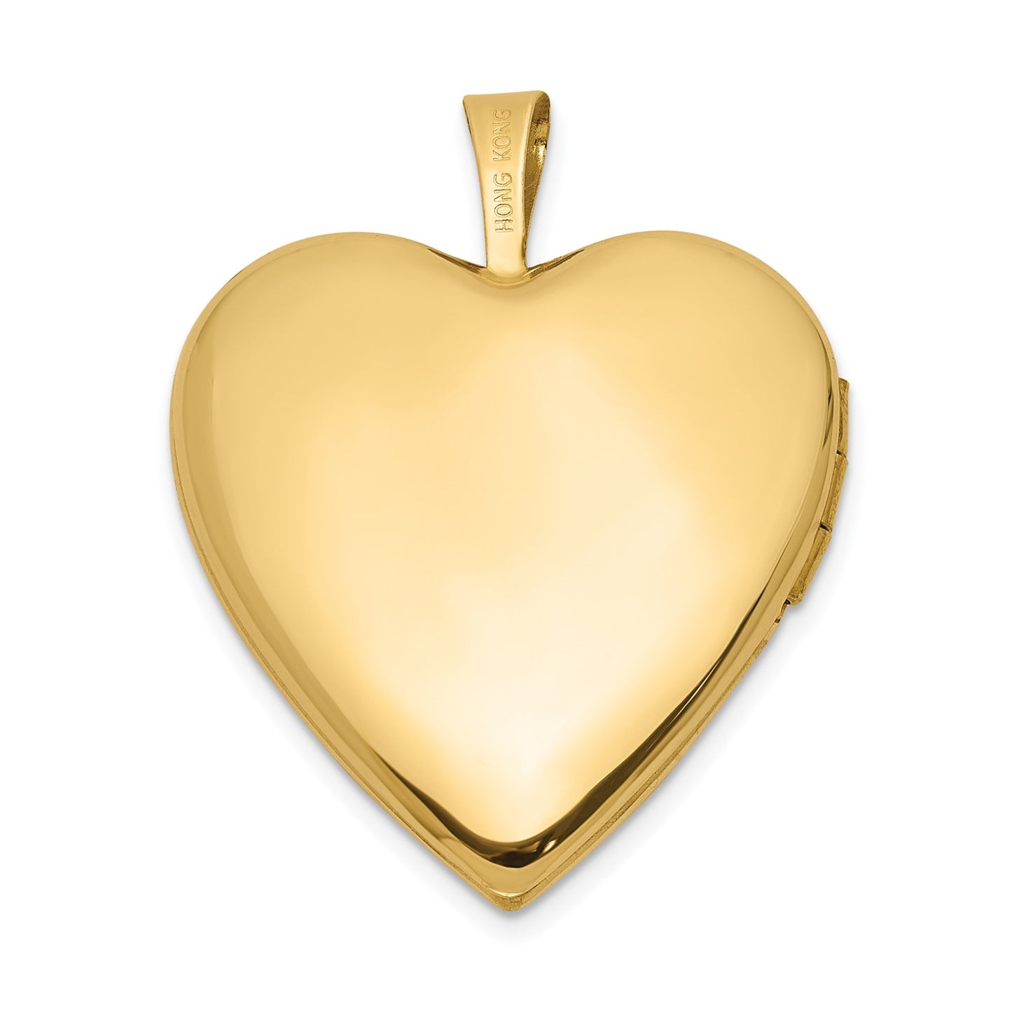 DL 14K 20mm Polished FOREVER IN MY HEART Diamond Heart Locket