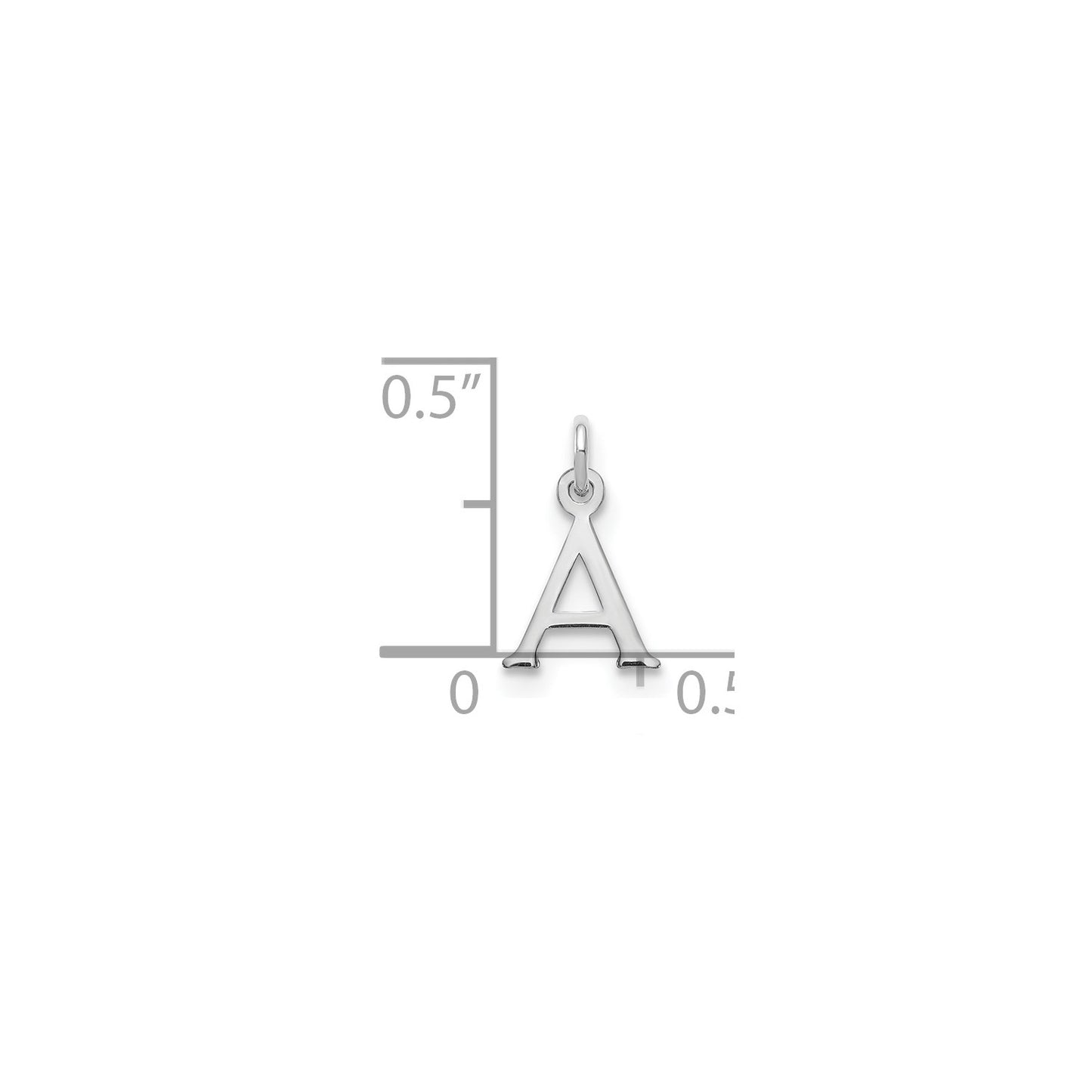 GP 14kw Cutout Letter A Initial Pendant