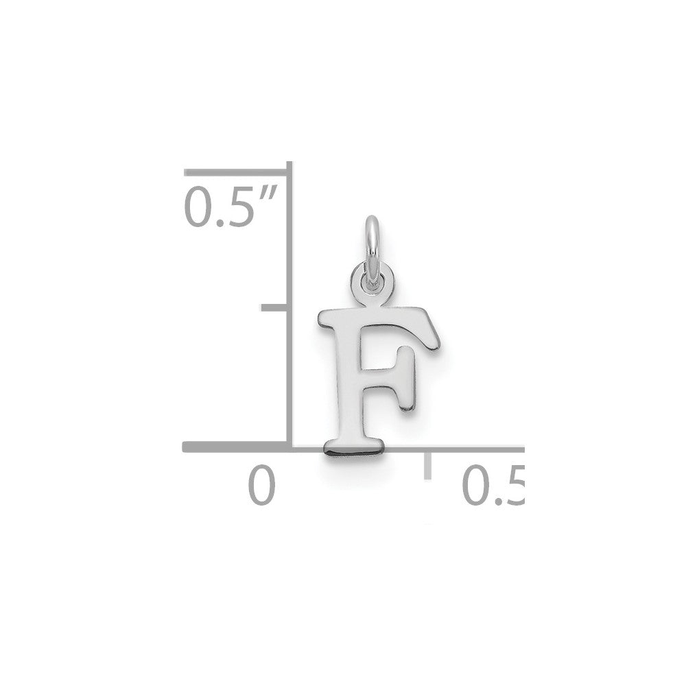 SSI Sterling Silver Rhodium-plated Letter F Initial Charm
