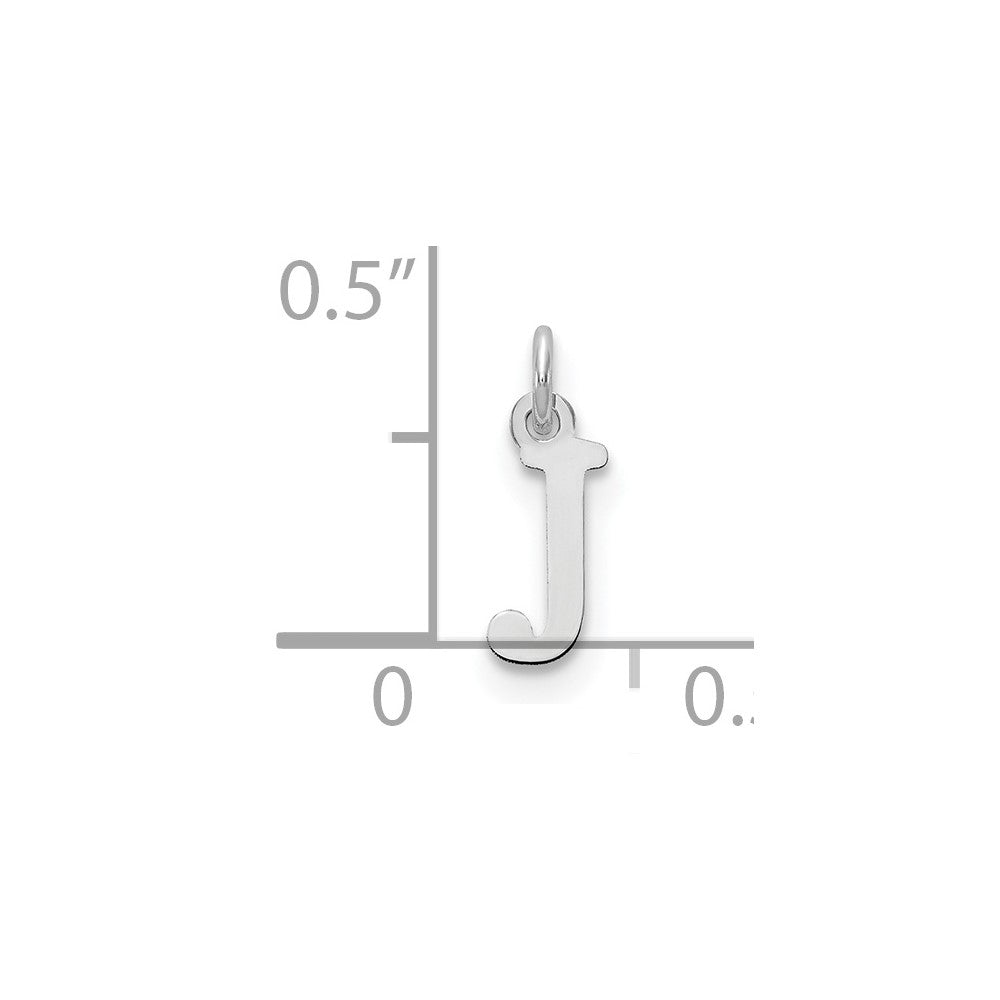 SSI Sterling Silver Rhodium-plated Letter J Initial Charm