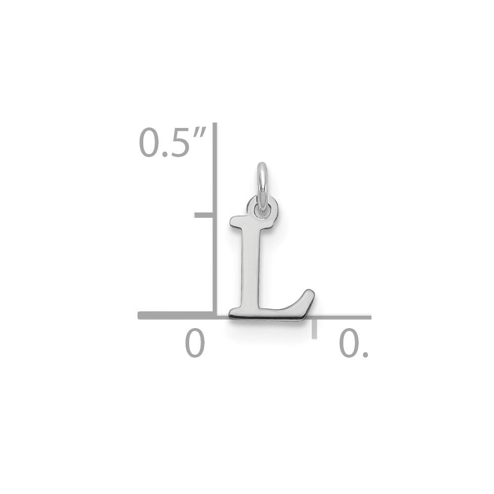 SSI Sterling Silver Rhodium-plated Letter L Initial Charm