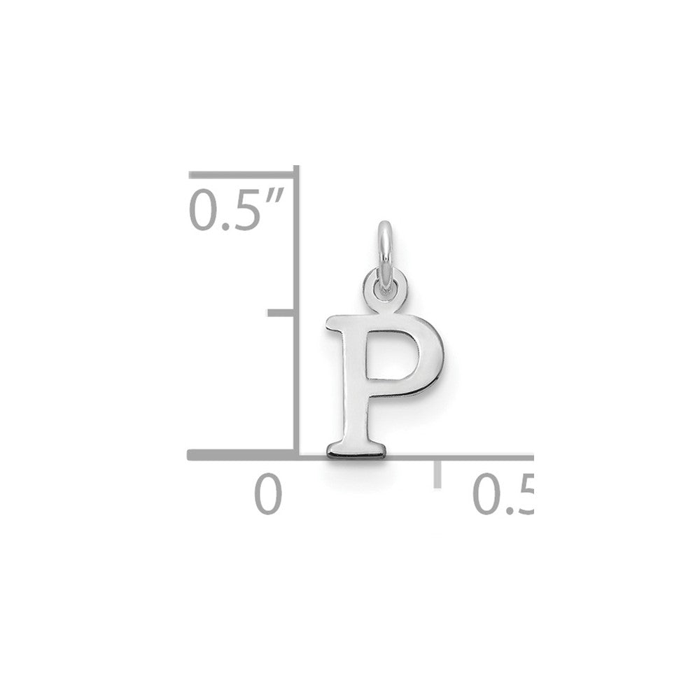 SSI Sterling Silver Rhodium-plated Letter P Initial Charm