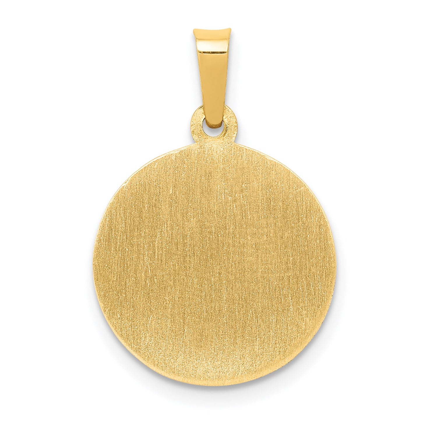GP 14k Polished and Satin St Michael Medal Hollow Pendant