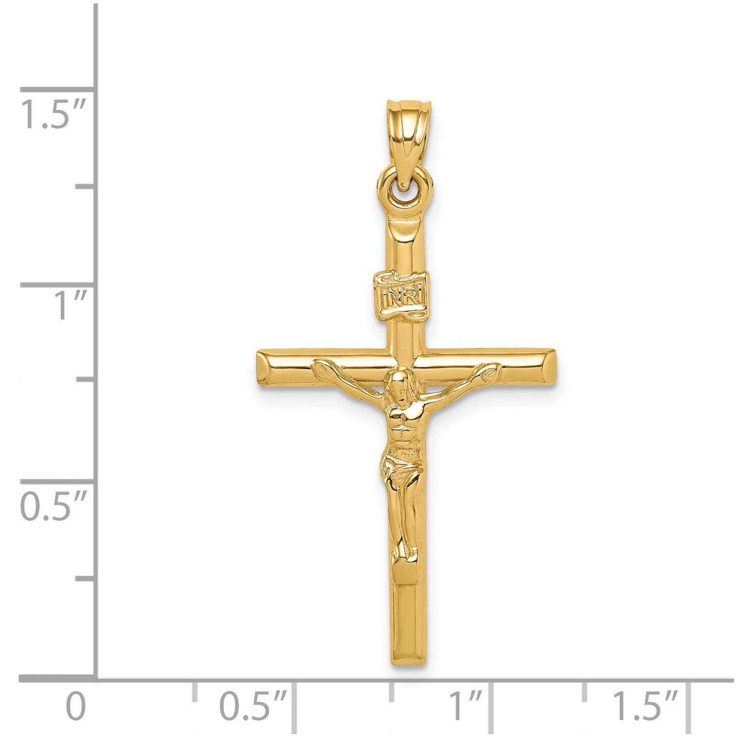 GP 14k Hollow Crucifix Pendant