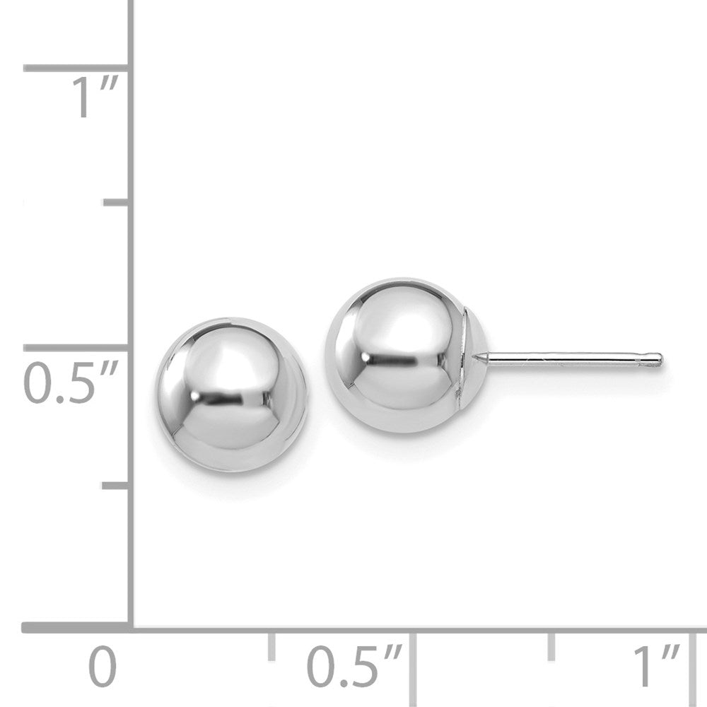 GE 14k White Gold Polished 7mm Ball Post Earrings