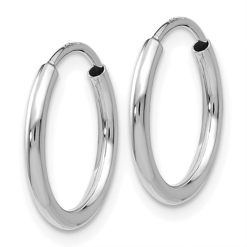 WGE 14k White Gold 1.5mm Polished Endless Hoop Earrings