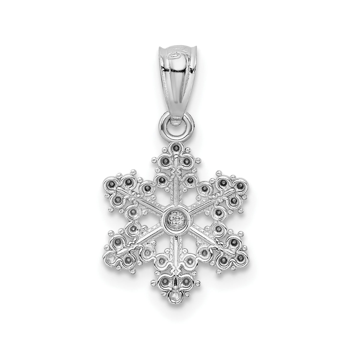 GP 14k White Gold Snowflake Pendant