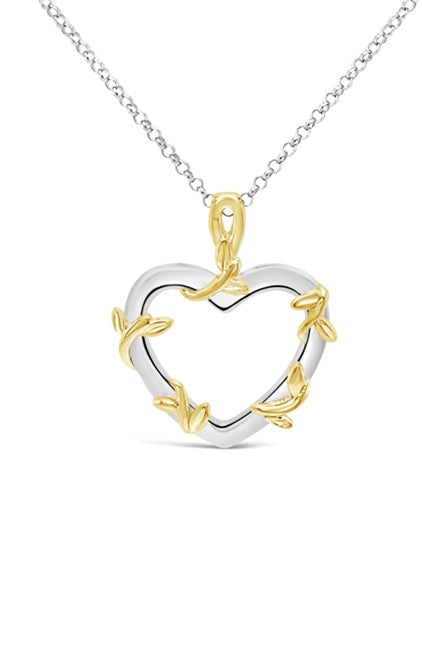 PML Heart Pendant | 14K Gold & Rhodium Plated Sterling Silver | Power of a Mother’s Love