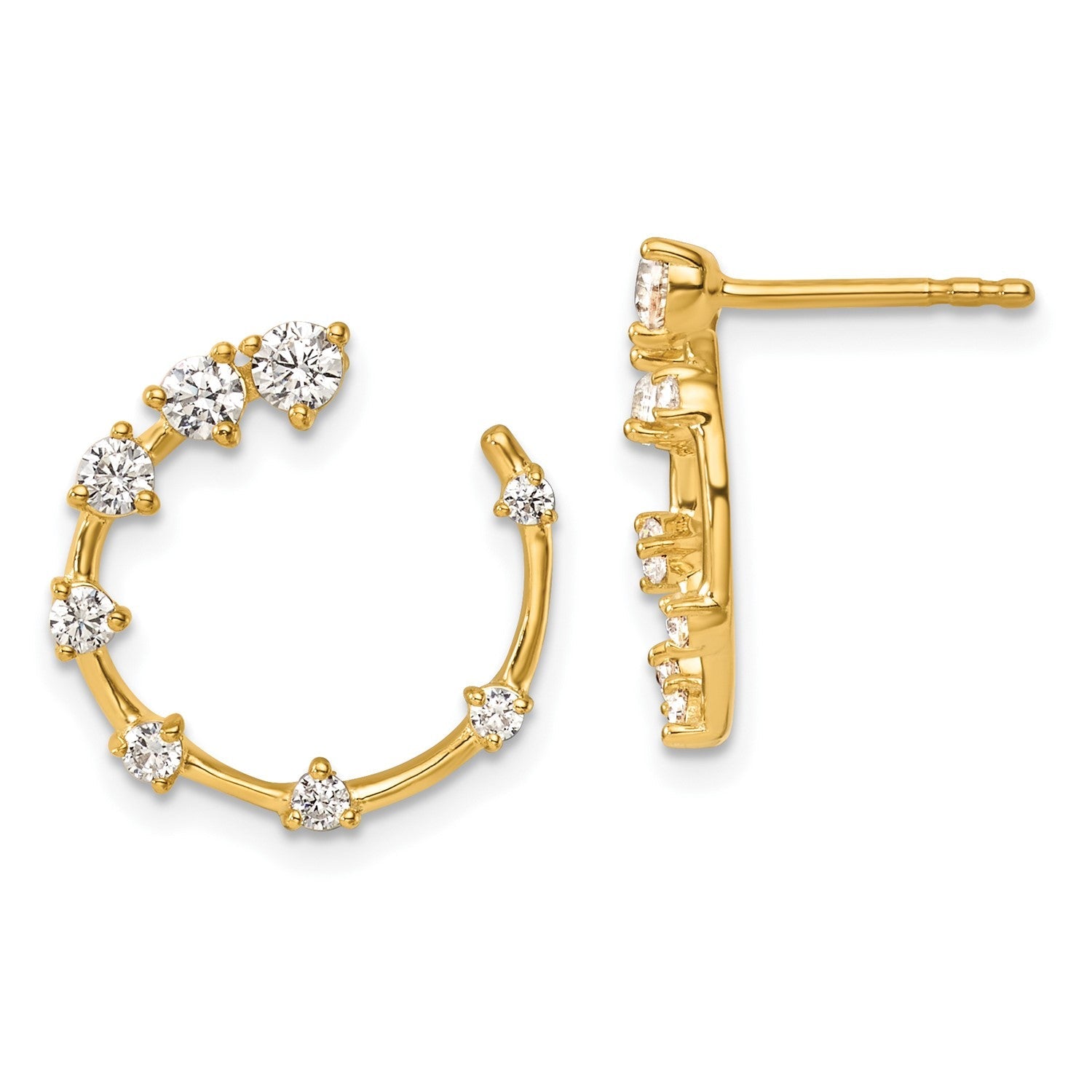 Yellow Gold Lab Grown Diamond Earrings