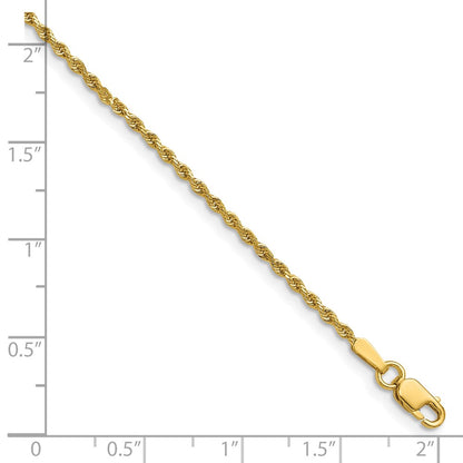 GC 14K 20inch 1.5mm Diamond-cut Rope with Lobster Clasp Chain