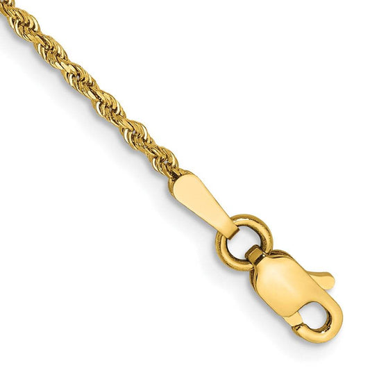 10k 1.5mm Diamond-cut Rope Chain - Legacy Of The Heart