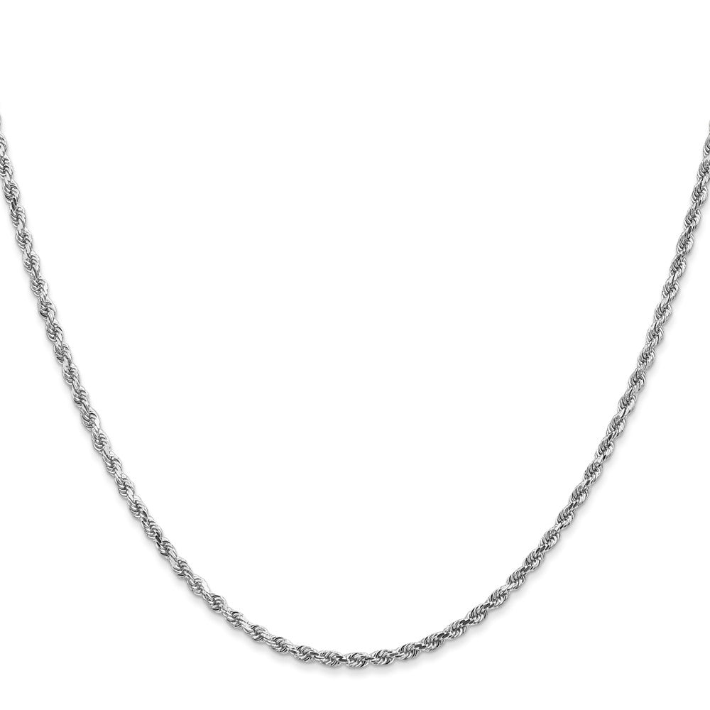 GC 10k White Gold 2mm Diamond-cut Rope Chain