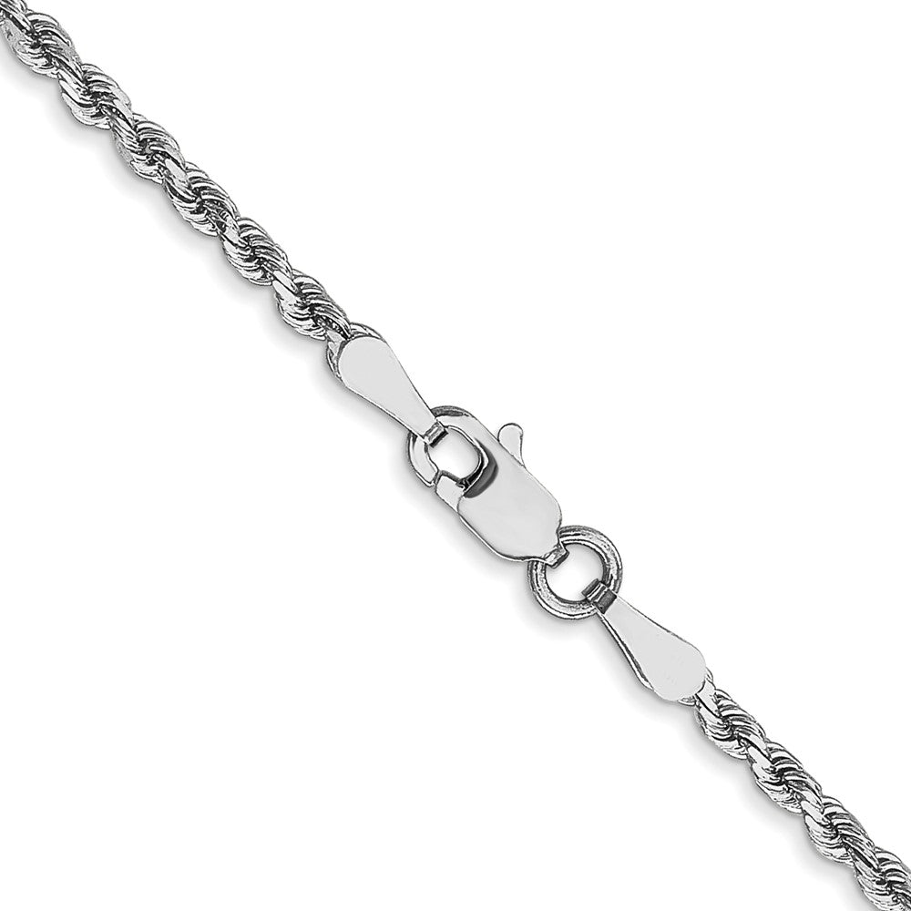 GC 10k White Gold 2mm Diamond-cut Rope Chain
