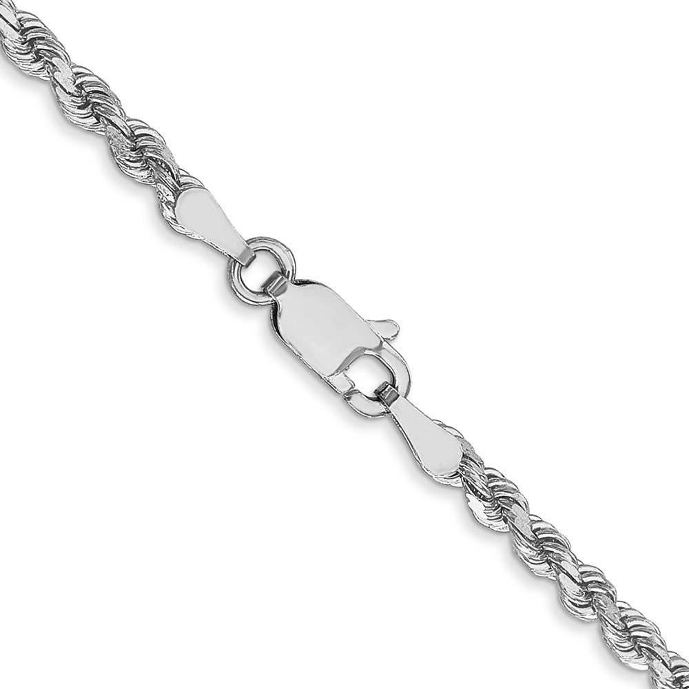 GC 10k White Gold 2.75mm Diamond-cut Rope Chain