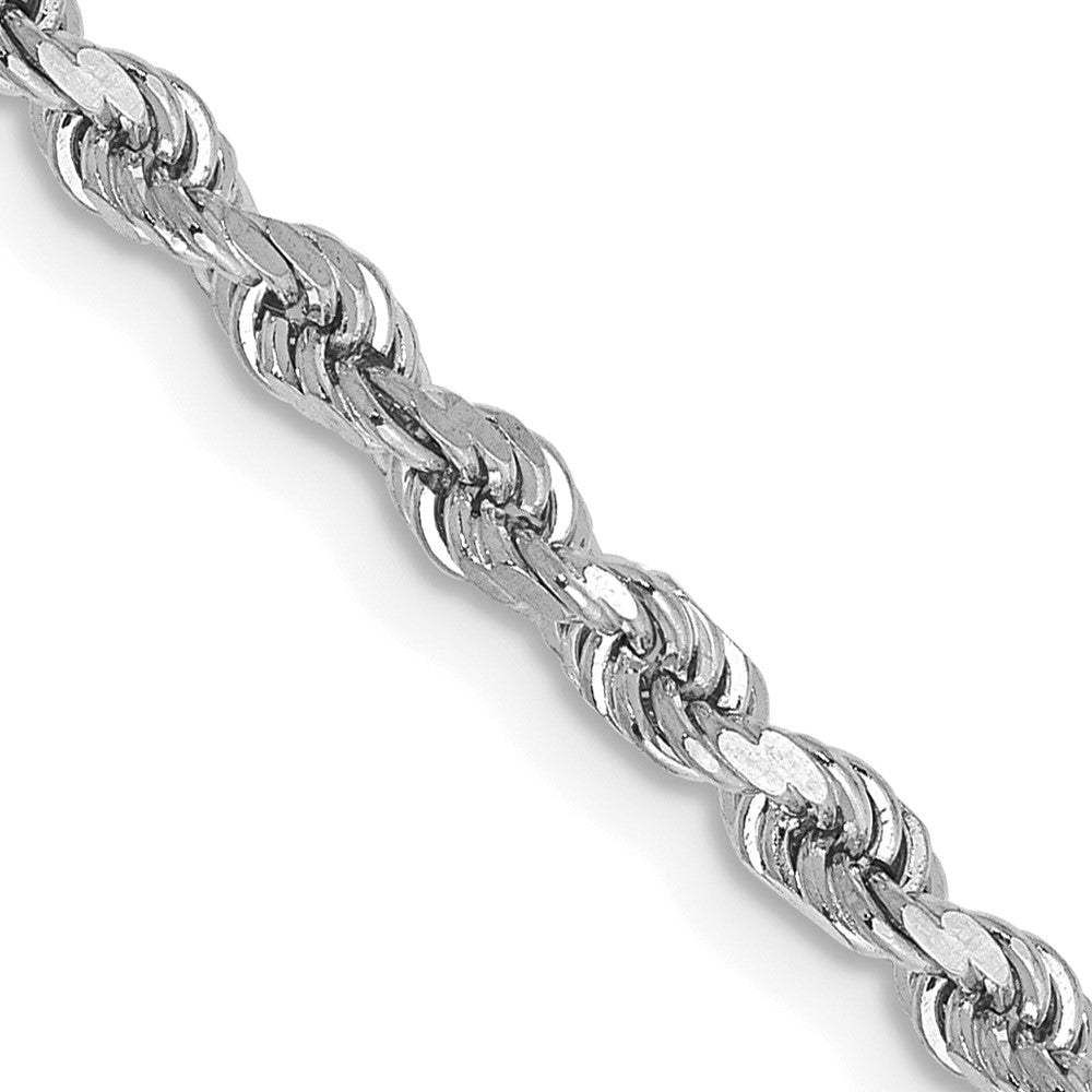 GC 10k White Gold 2.75mm Diamond-cut Rope Chain