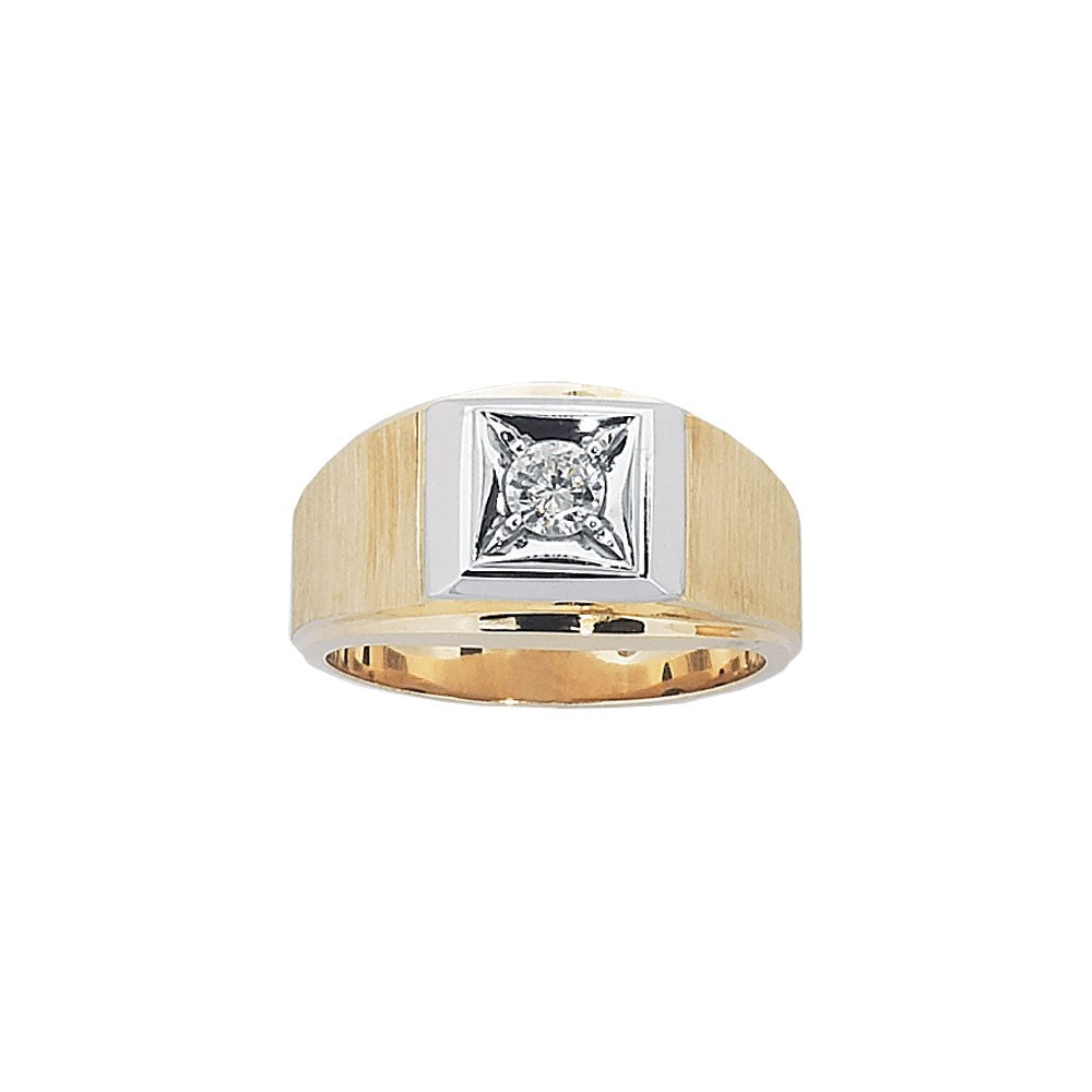 Men's Yellow Gold Diamond Solitaire Ring Mounting