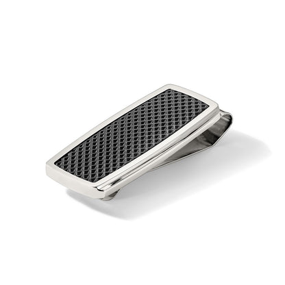 IBGoodman Stainless Steel Textured Black IP-plated Money Clip