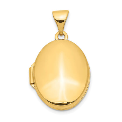 10k Yellow Gold Polished Oval Locket