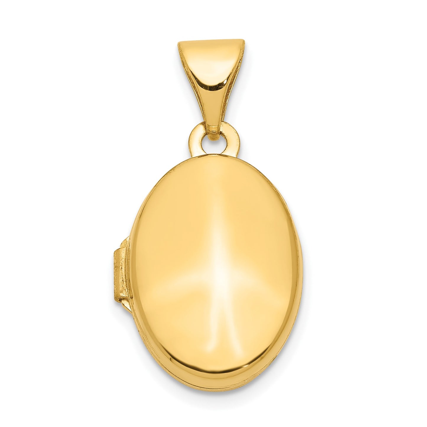 10k Plain Polished Oval Locket