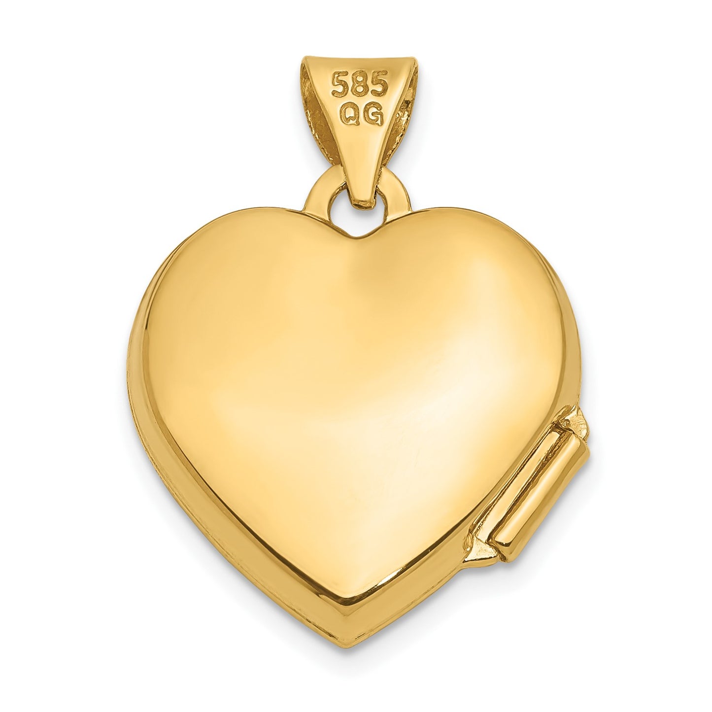 10k Scroll Heart Locket