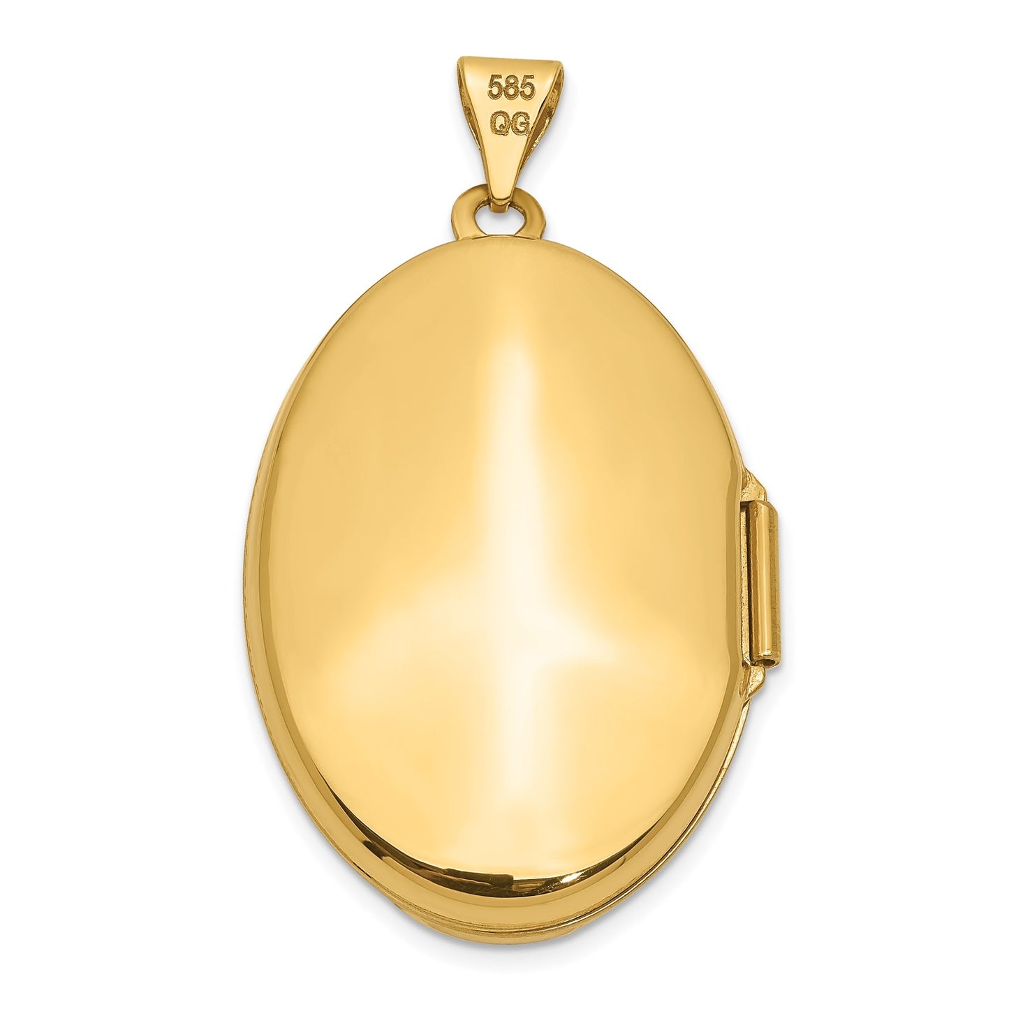 10k Polished Domed Oval Locket