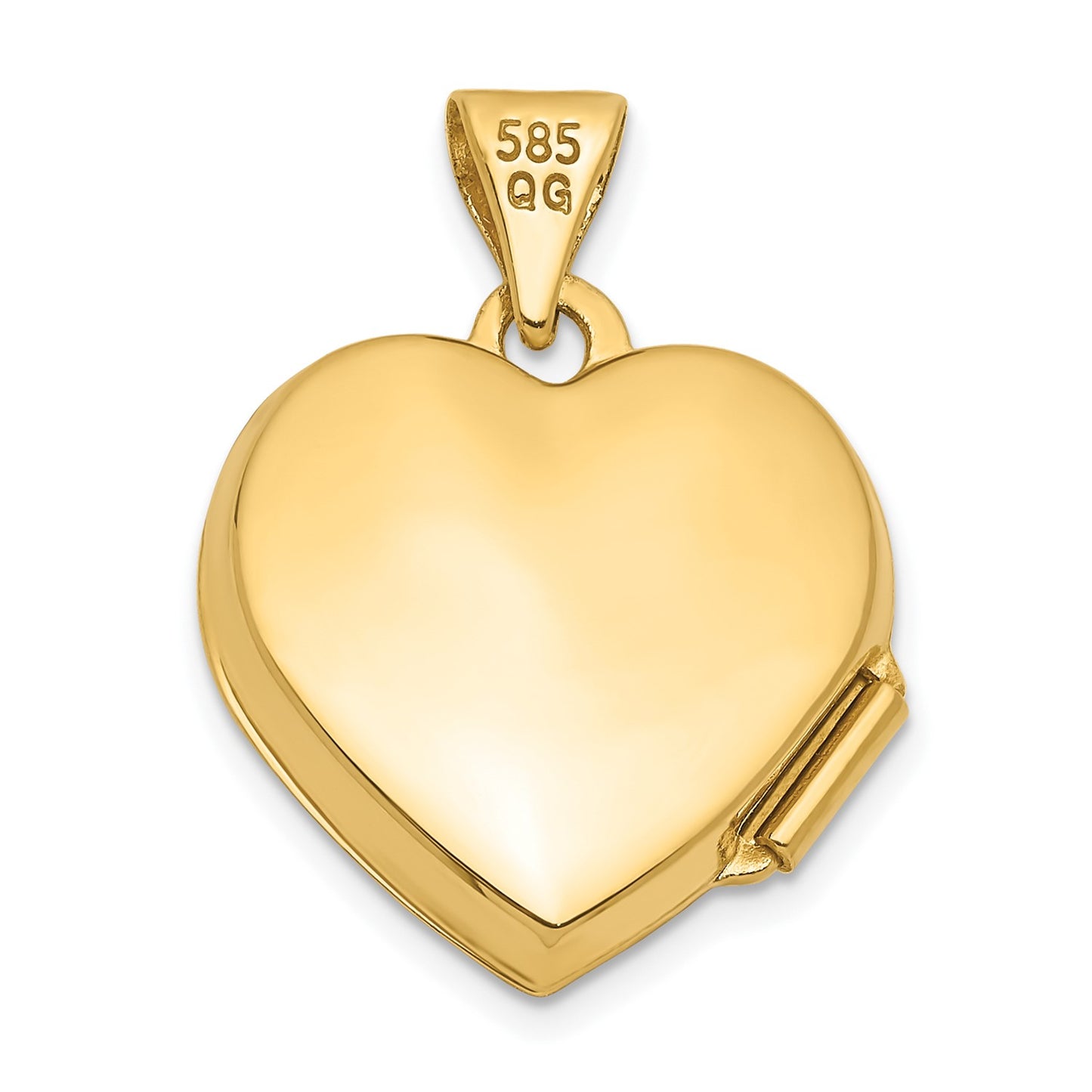 10k Plain Heart Locket