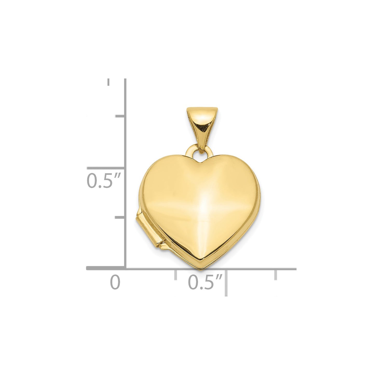 10k Plain Heart Locket