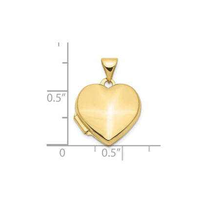 10k Plain Heart Locket