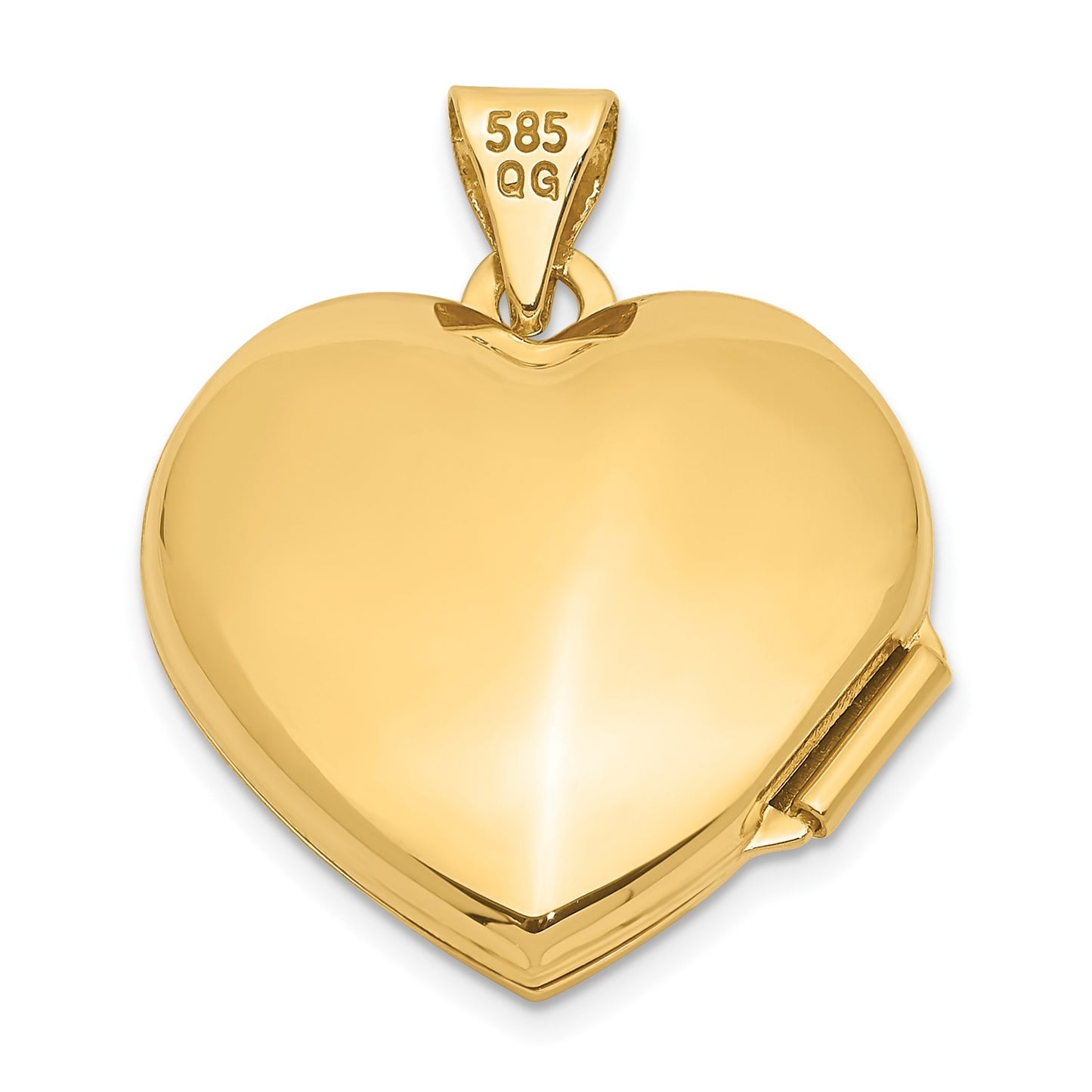 10k Plain Heart Locket