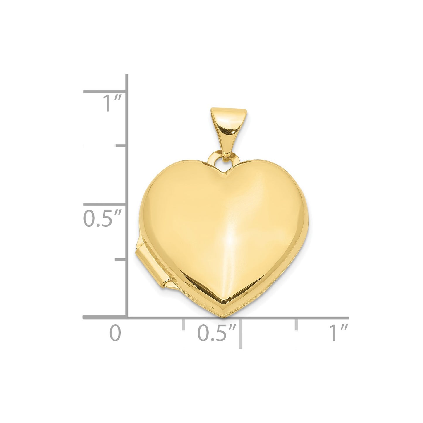 10k Plain Heart Locket