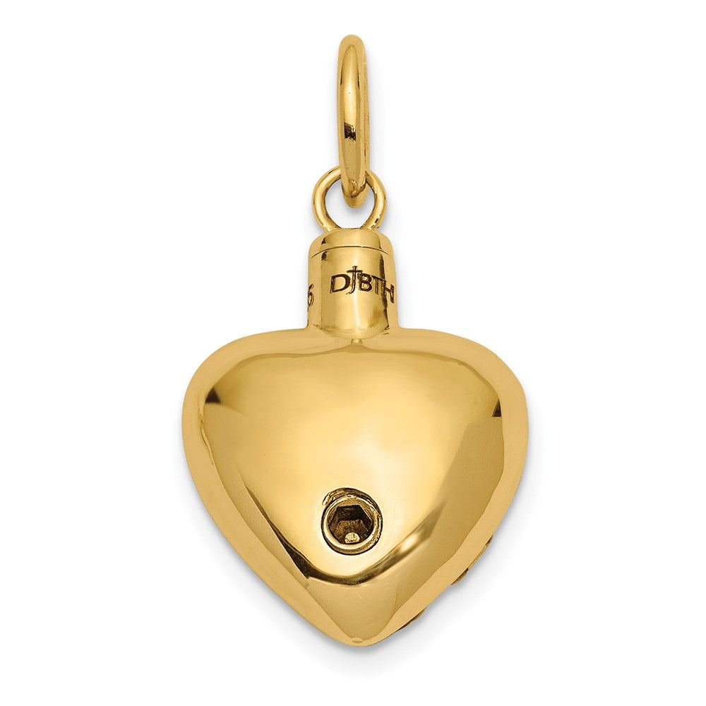 Sentimental Expressions 14K Heart Remembrance Ash Holder Pendant