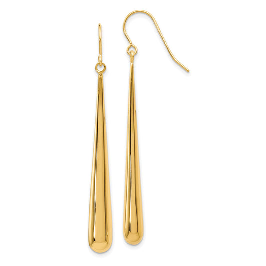 14K Polished Shepherd Hook Earrings