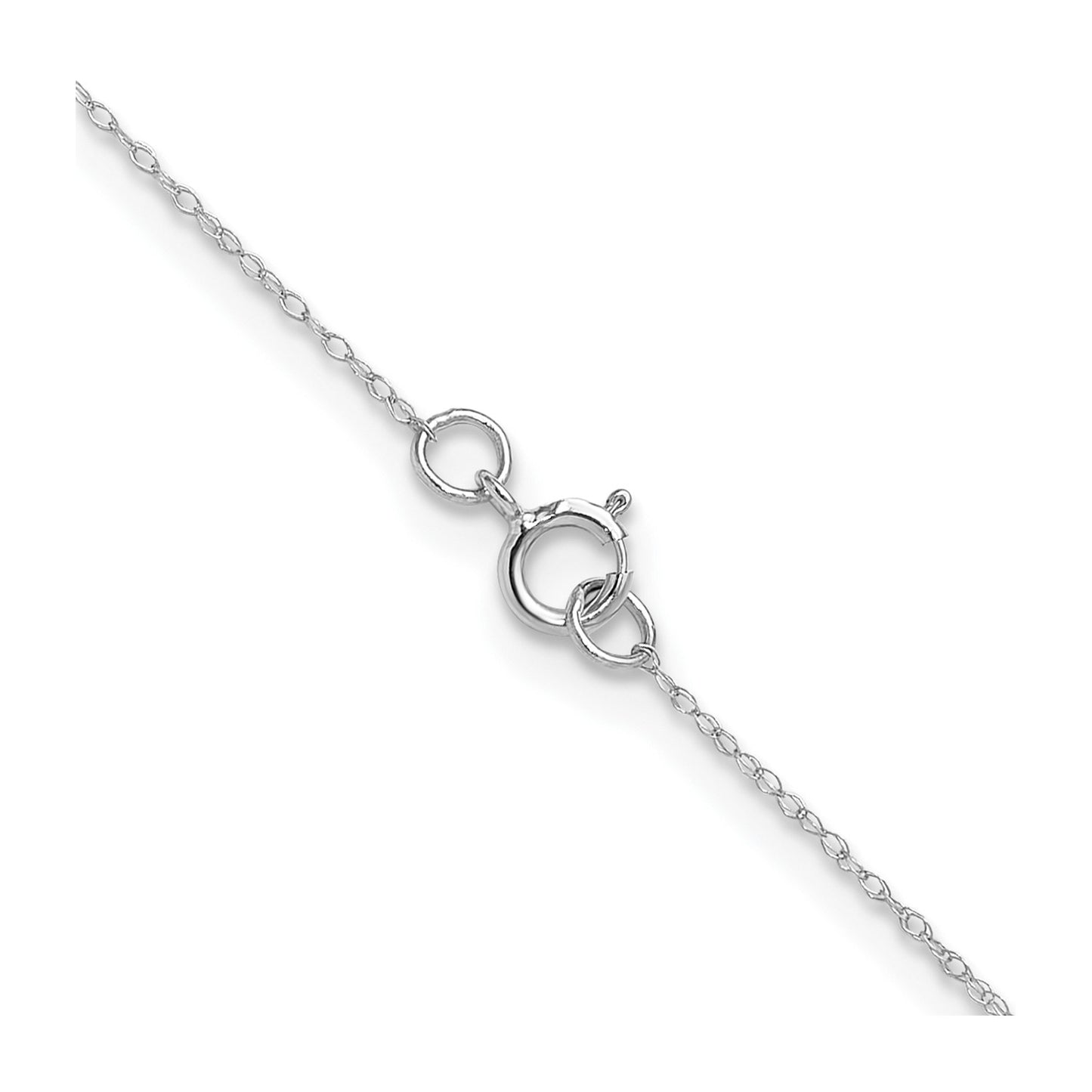 14k White Gold .4 mm Carded Cable Rope Chain